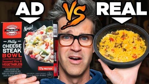 Frozen Food Ads vs. Real Life Food (Test)