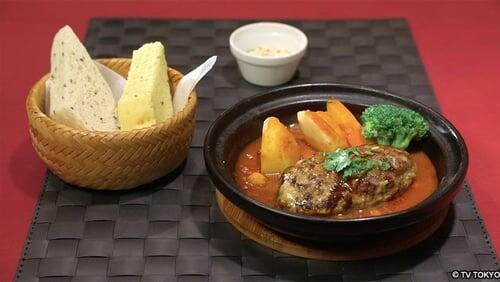 Lamb Hamburger and Vegetable Couscous of Nishi-Ogikubo, Suginami Ward, Tokyo