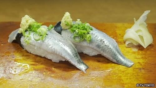 Sardine Yukhoe and Nigiri-zushi at Ooimachi, Shinagawa Ward