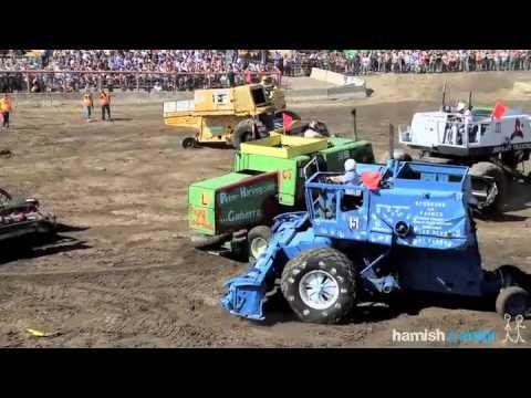 Andy gets smashed in a Demolition Derby