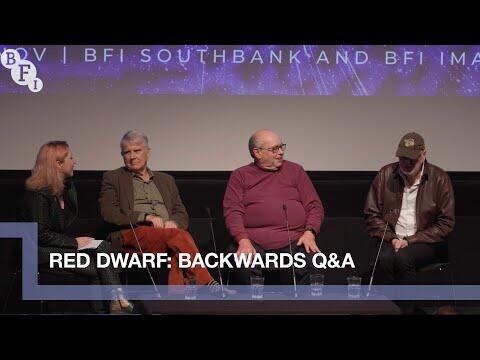 Red Dwarf writer Rob Grant, exec producer Paul Jackson and director Ed Bye on the Backwards episode