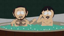 Two Guys Naked in a Hot Tub