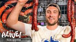 Brad & His Dad Make Venison Andouille Sausage