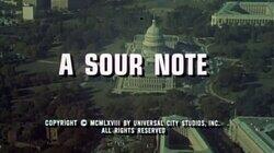 A Sour Note