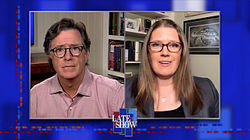 Stephen Colbert from home, with Mary Trump