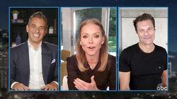 Kelly Ripa and Ryan Seacrest, J. J. Watt, guest host Sebastian Maniscalco