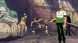 Duel in the Ruins! Strained Zoro vs. Erik