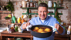 Sausage Casserole and Aubergine Salad