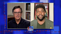 Stephen Colbert from home, with Emmanuel Acho, Chris Wallace