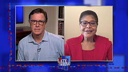 Stephen Colbert from home, with Karen Bass, Andrew Ross Sorkin, Grace Potter, Jackson Browne, Marcus King, Lucius