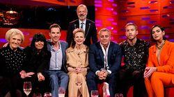 Benedict Cumberbatch, Matt LeBlanc, Maxine Peake, Mary Berry, Claudia Winkleman, Calvin Harris, Dua Lipa