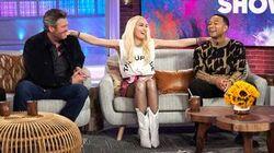 Gwen Stefani, Blake Shelton, John Legend, Carson Daly