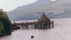 The Crannog in the Loch - Loch Migdale, Sutherland, Scottish Highlands