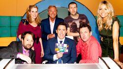 Des O'Connor, Tess Daly, Rhod Gilbert, Sally Phillips