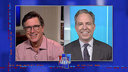 Stephen Colbert from home, with Jake Tapper; Tame Impala