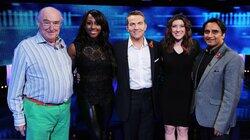 Sanjeev Bhaskar, Libby Clegg, Alexandra Burke, Henry Blofeld