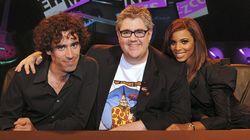 Jack Whitehall, Stephen Mangan, Rochelle Wiseman, Mr. Hudson, Andrea McLean