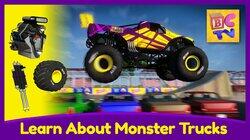 Learn About Monster Trucks and Internal Combustion Engines for Kids - Monster Truck Stunts and More