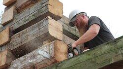 Barn Beam Log Cabin Experiment