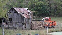 Unwrapping a Massive Log Tobacco Barn